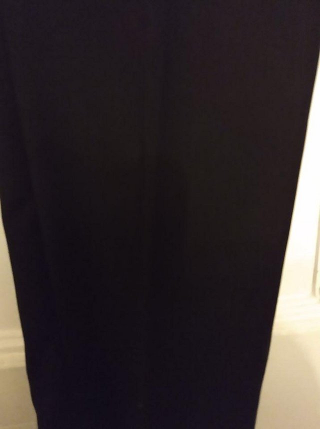 Image 3 of Cedar Wood State Slim Fit Black trousers 34" waist.Long.