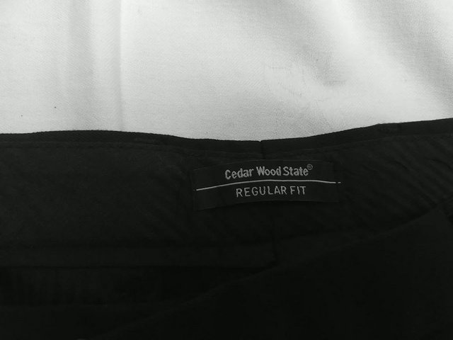 Image 3 of Cedar Wood State Regular Fit Black trousers 34" waist