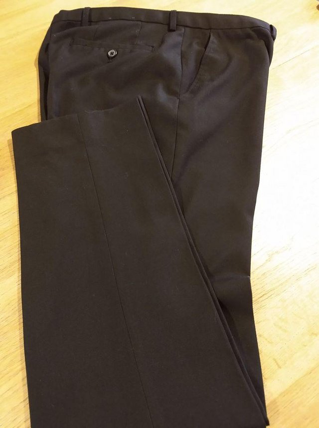 Image 2 of Next tailoring slim fit black trousers. 34" / 86.5 cm Waist,