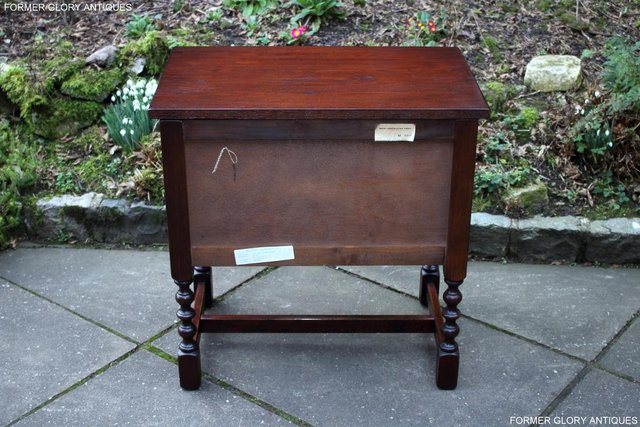 Image 13 of AN OLD CHARM TUDOR OAK SMALL WRITING TABLE DESK LAPTOP STAND