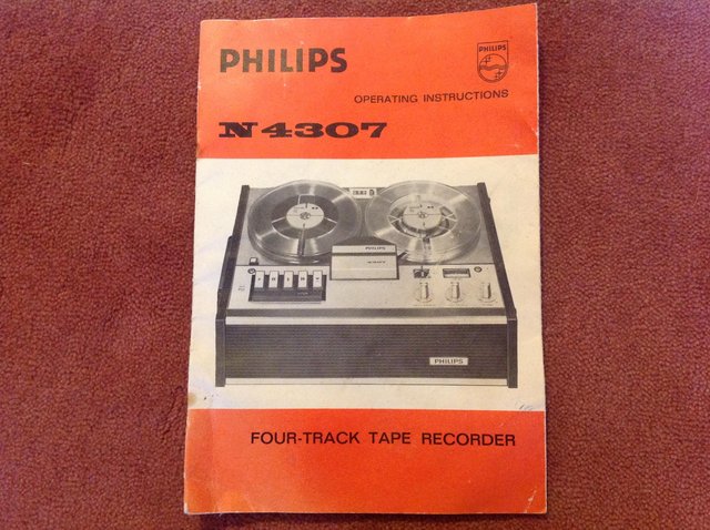 Preview of the first image of Philips N4307  tape recorder operating instructions..