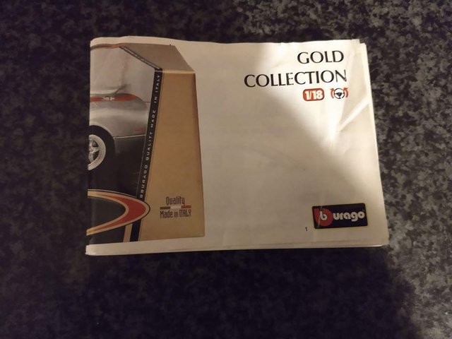 Preview of the first image of Burago Gold collection car catalogue.