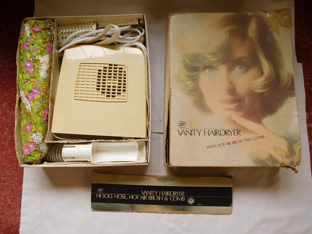 Preview of the first image of Vintage Retro Boots Vanity hairdryer.
