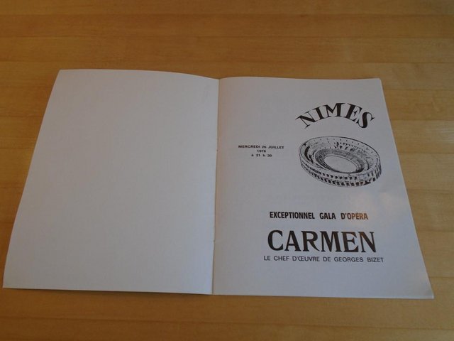 Image 2 of July 1978 Programme for Bizet's "Carmen" in Nimes