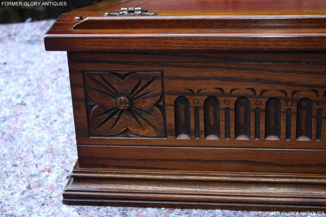 Image 65 of AN OLD CHARM LIGHT OAK WRITING SLOPE BOX TABLE DESK CABINET
