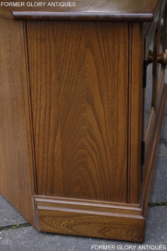 Image 5 of AN ERCOL GOLDEN DAWN CORNER TV CABINET DVD STAND TABLE UNIT