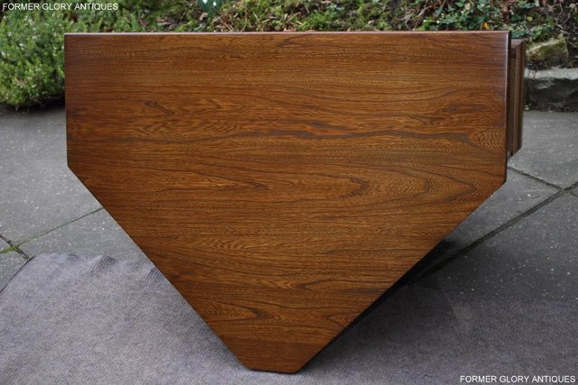 Image 35 of AN ERCOL GOLDEN DAWN CORNER TV CABINET DVD STAND TABLE UNIT