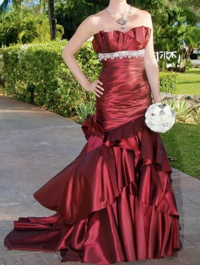 Image 3 of Bellice Strapless Wedding/Prom Dress with train