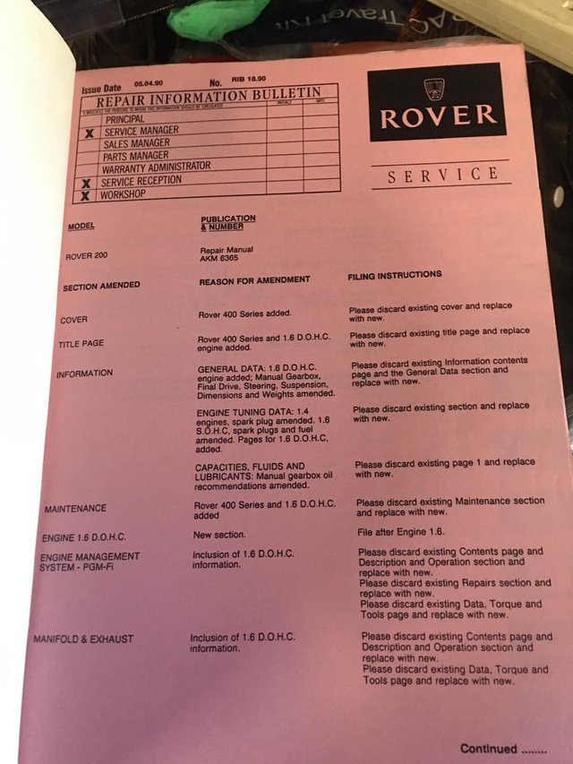 Preview of the first image of Rover 200 & 400 Series.