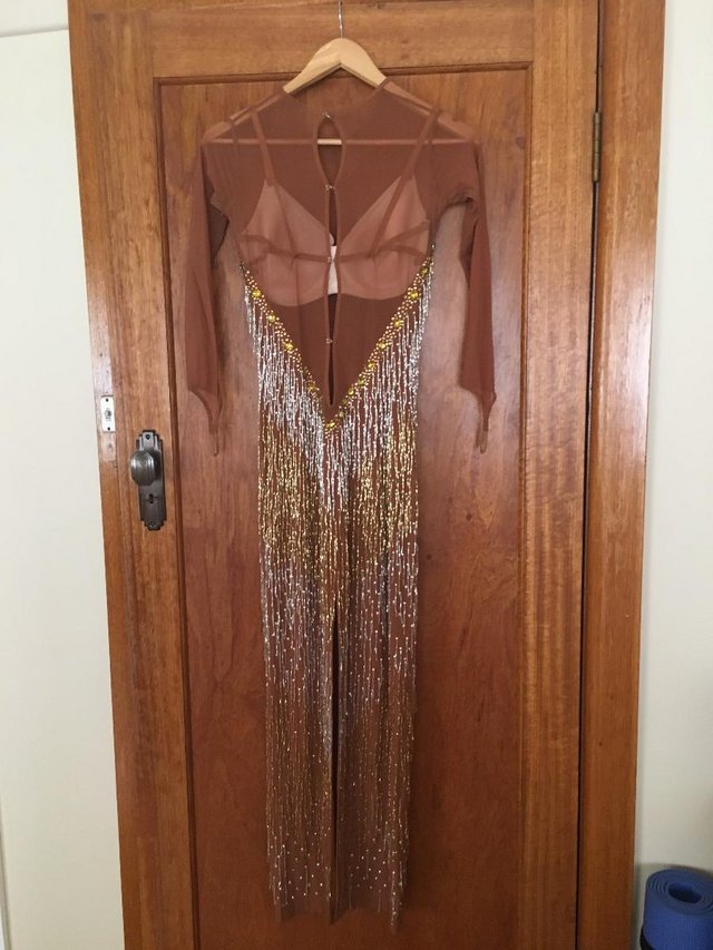 Image 2 of Competition Latin Gold / Silver dress (size10/12)