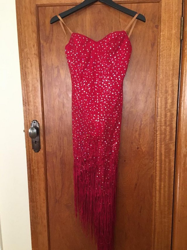 Image 2 of Competition Red Latin dress (size10/12)