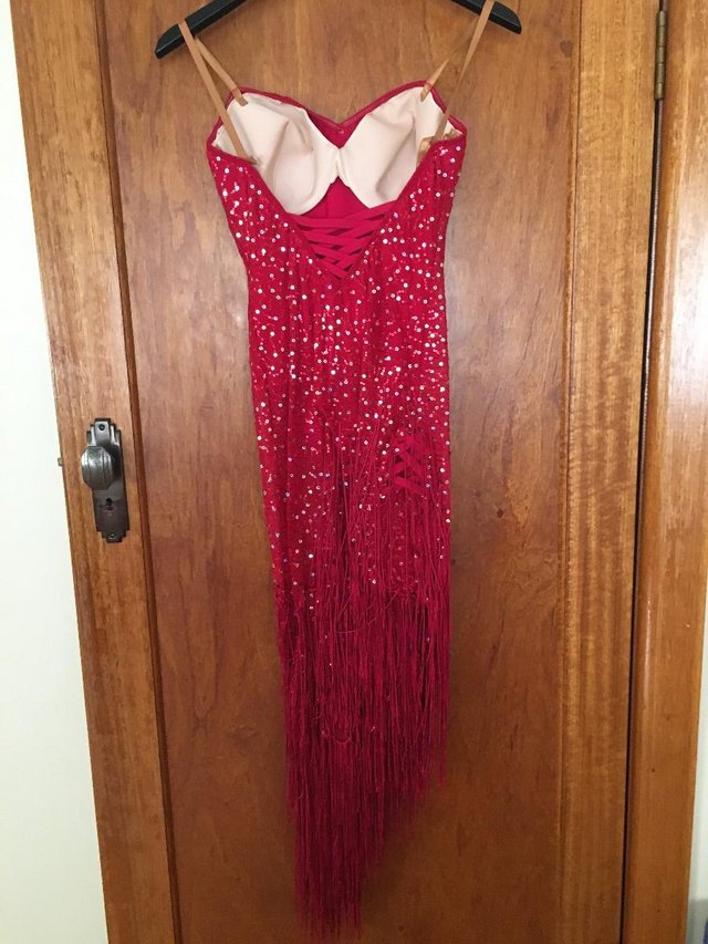 Image 3 of Competition Red Latin dress (size10/12)
