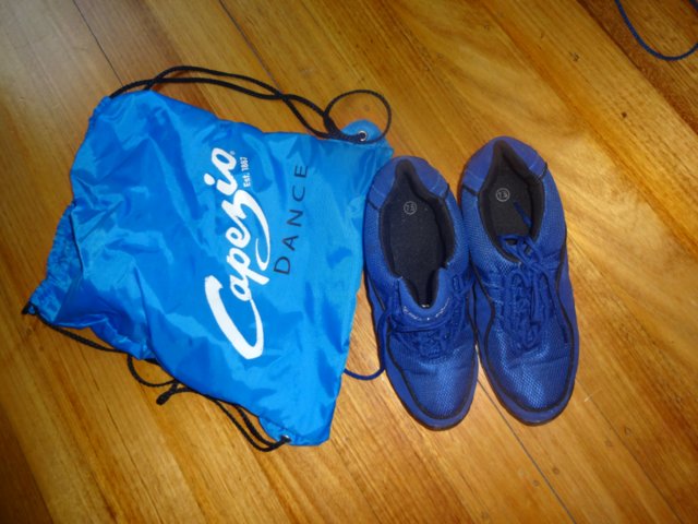 Preview of the first image of Capezio Blue Jazz Dance shoes/sneaker (size7.5).