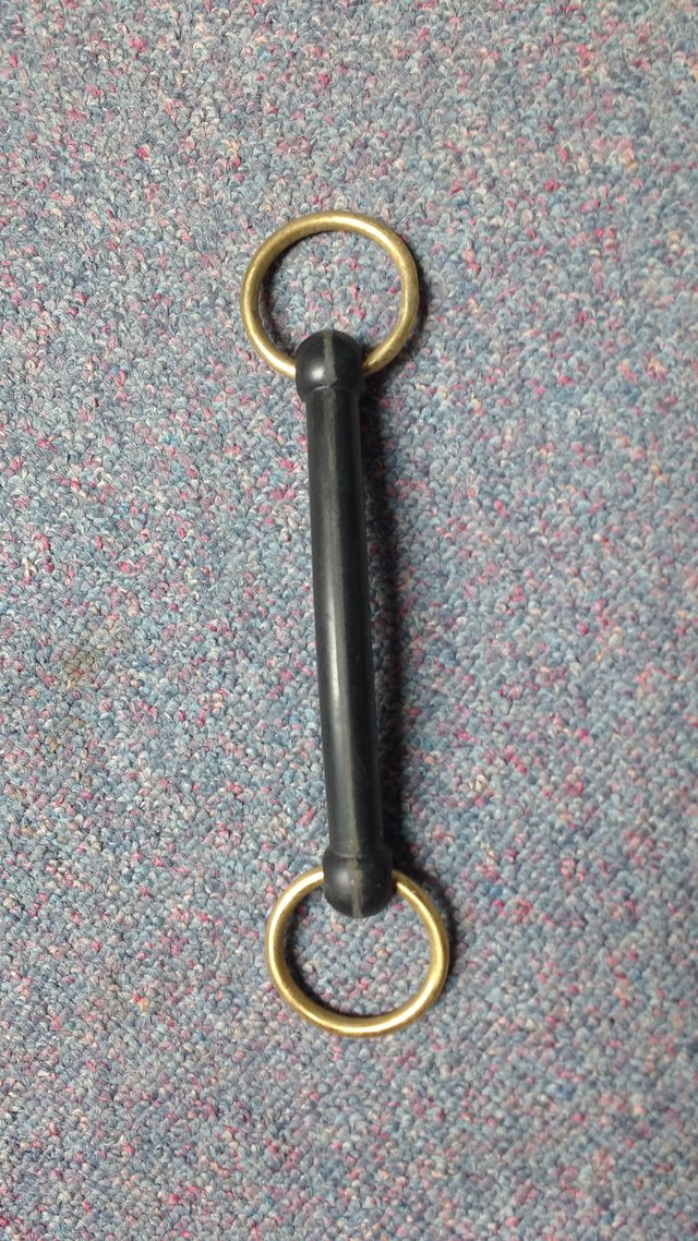 Preview of the first image of In-hand snaffle bit for showing or other in hand activities.