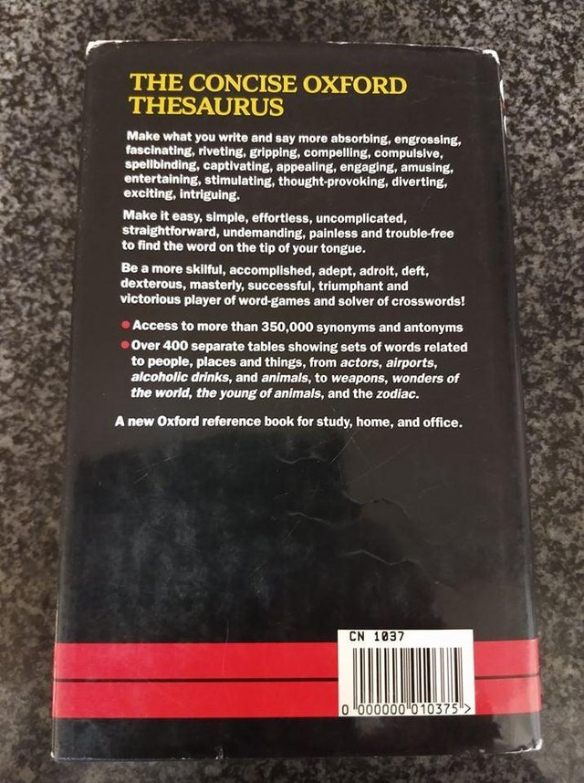 Preview of the first image of Concise Oxford Thesaurus Hardback.