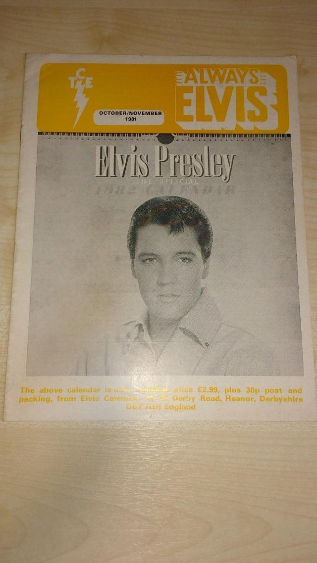 Preview of the first image of ALWAYS ELVIS OCTOBER/NOVEMBER 1981.