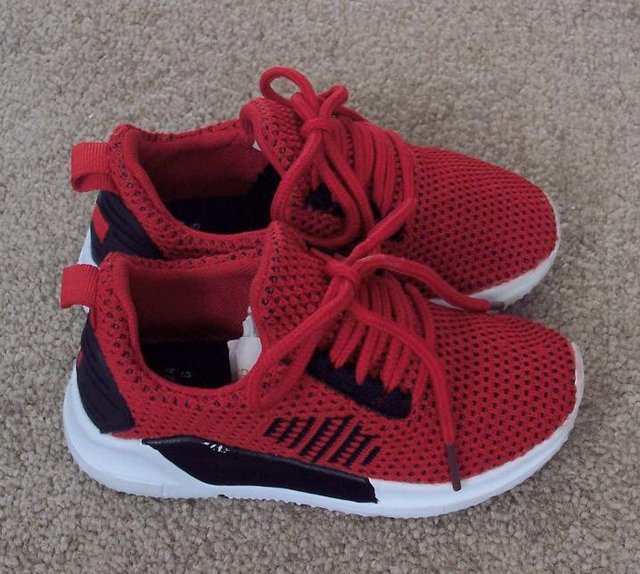 Image 3 of Lovely Red Toddlers Trainers By Primark - Size UK 7 BX8