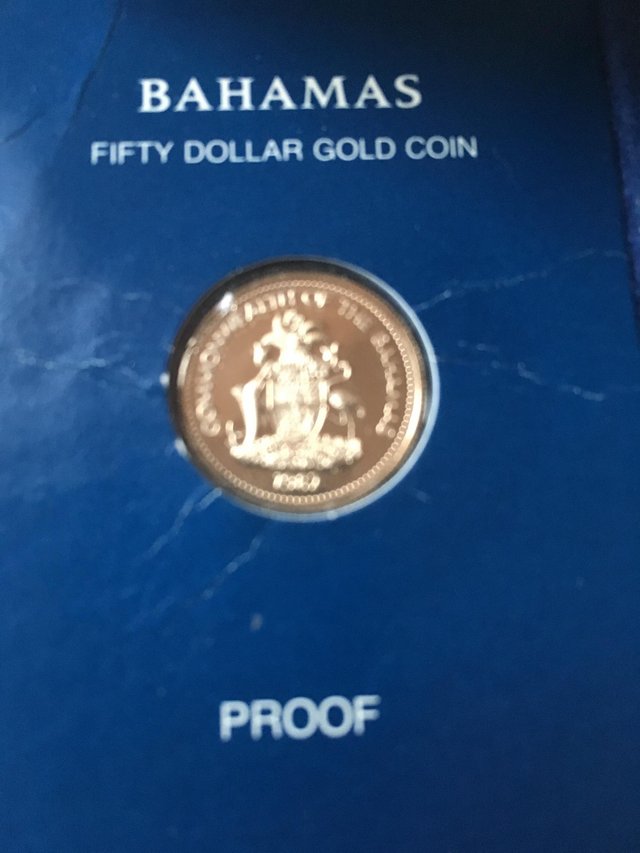 Image 3 of The 1982 Fifty Dollar Gold Coin of the Bahamas