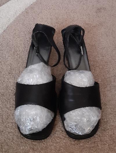 Image 2 of Lovely Ladies Black Sandals By St Michael - Size 5.5