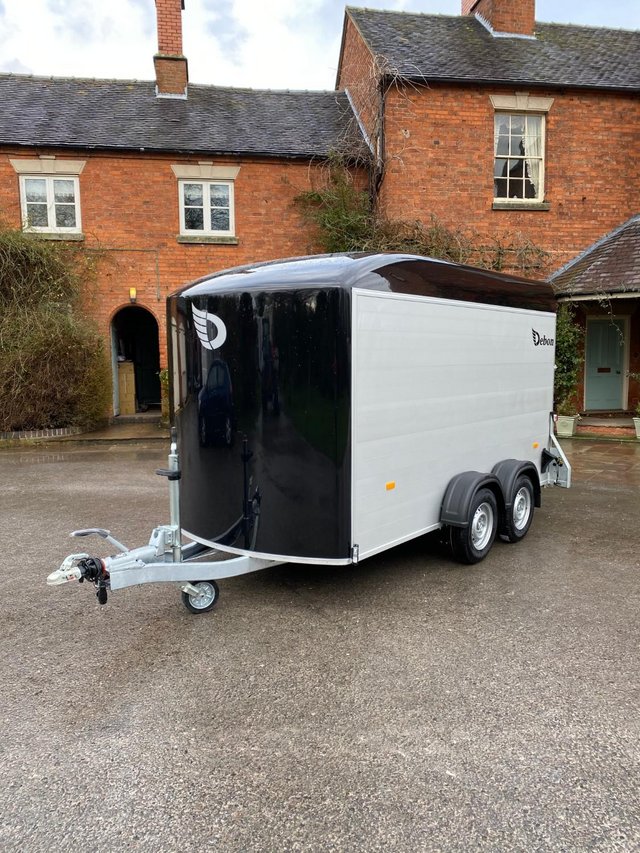 Preview of the first image of Debon C500XL Box Trailer Ali Sides + Ramp/Barn Door & Spare.