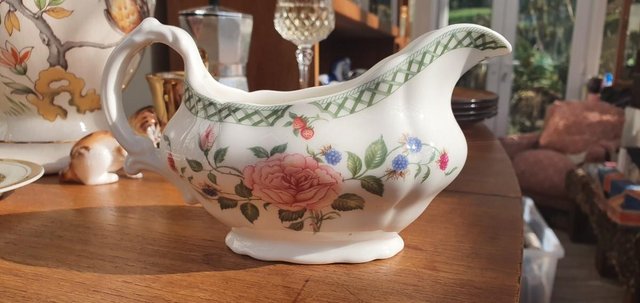 Preview of the first image of Royal Doulton - Victorian Garden Sauce Boat TC1176.