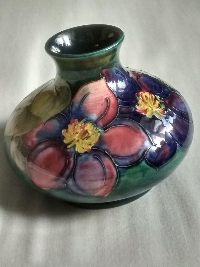 Preview of the first image of Vintage Moorcroft Squat Vase.