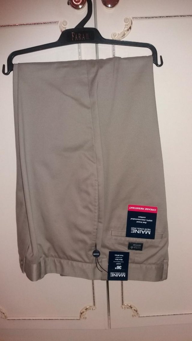 Preview of the first image of Mens Khaki MAINE Trouser.