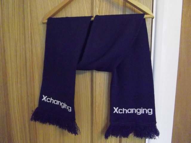 Preview of the first image of Oxford Blue Xchanging Acrylic Scarf.