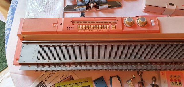 Image 5 of Vintage Singer Magic Memory Knitting Machine, Carry Case etc