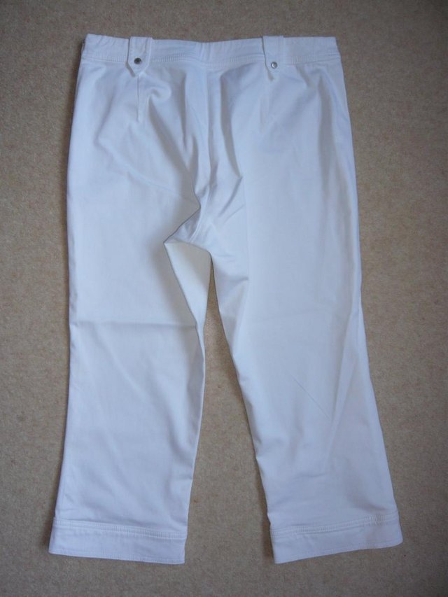 Image 2 of Trousers - cropped, white Precis Petite