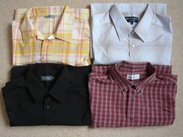 Preview of the first image of Shirts - four mens' short sleeved, Marks and Spencer.