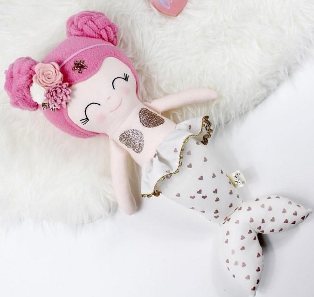 Preview of the first image of TINY TINKS (Whimsy Forest) Handmade DollRose Gold Detail 2.
