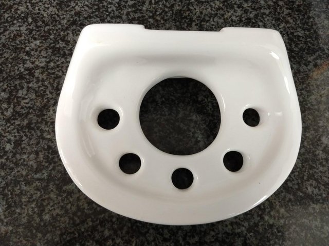 Preview of the first image of White China Heritage Wall Toothbrush Holder.