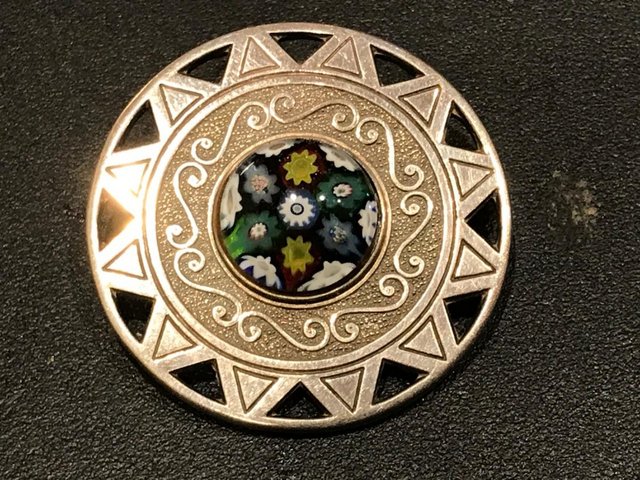 Preview of the first image of Rare Scottish brooch silver and enamelled.