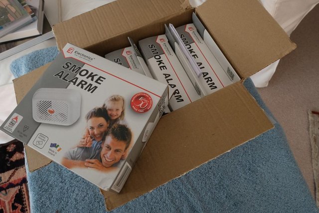 Preview of the first image of Ei Smoke alarms (four) new and boxed..