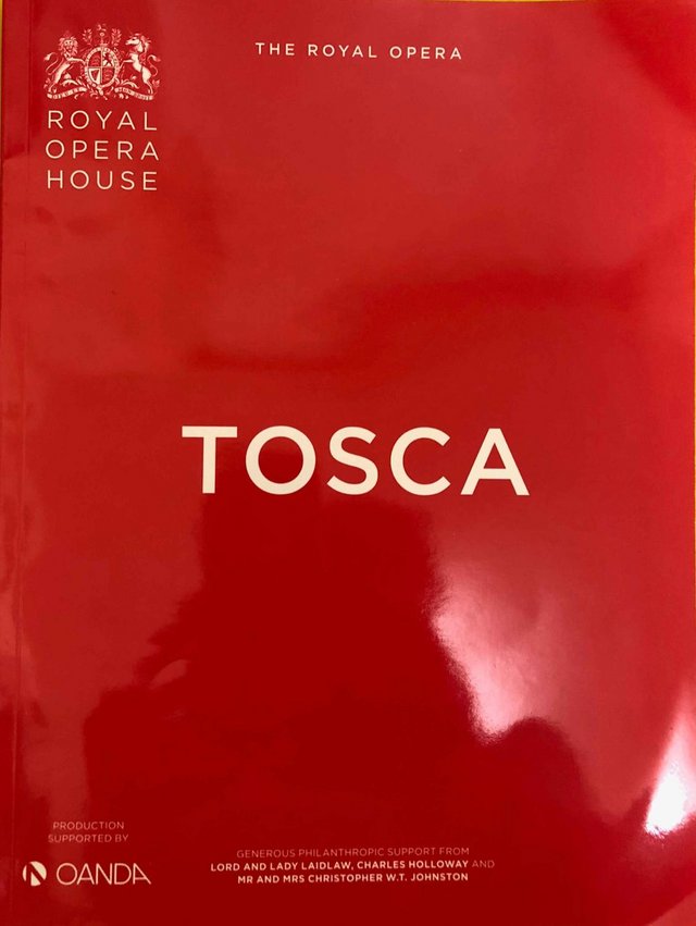 Preview of the first image of Tosca Programme Royal Opera House 2018/19 Season.