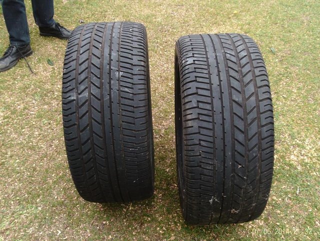 Preview of the first image of two xk8 pirelli tyres used tyres.