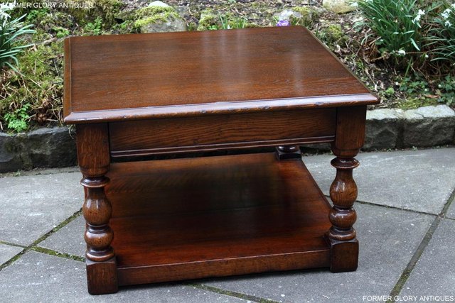 Image 5 of TITCHMARSH AND GOODWIN OAK SINGLE DRAWER COFFEE TABLE STAND