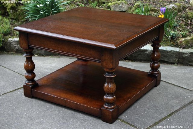 Image 6 of TITCHMARSH AND GOODWIN OAK SINGLE DRAWER COFFEE TABLE STAND