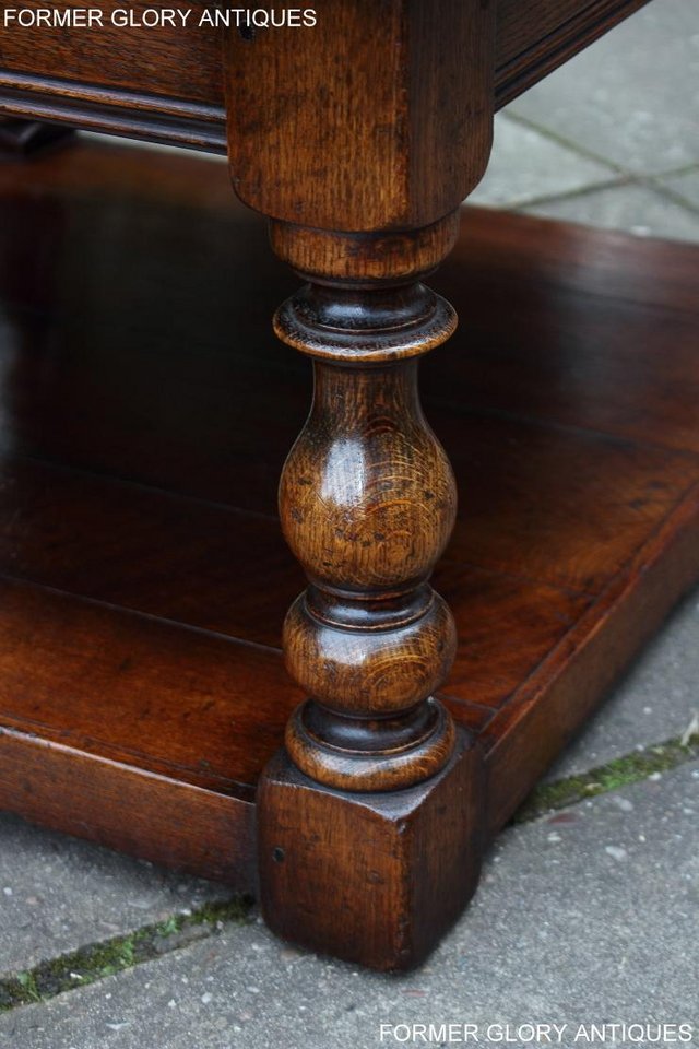 Image 9 of TITCHMARSH AND GOODWIN OAK SINGLE DRAWER COFFEE TABLE STAND