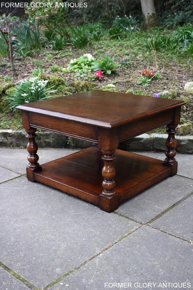 Image 10 of TITCHMARSH AND GOODWIN OAK SINGLE DRAWER COFFEE TABLE STAND