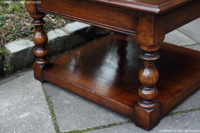 Image 19 of TITCHMARSH AND GOODWIN OAK SINGLE DRAWER COFFEE TABLE STAND
