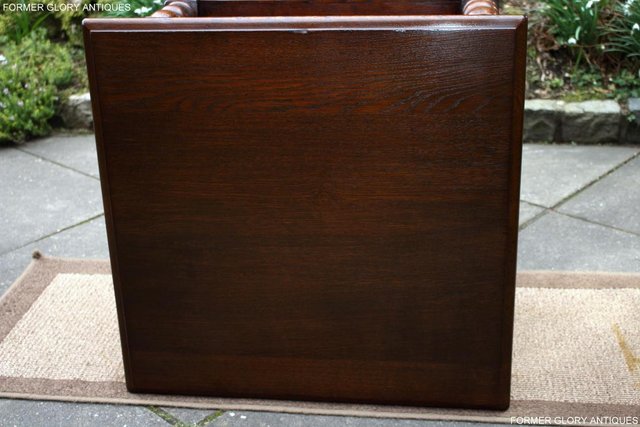 Image 20 of TITCHMARSH AND GOODWIN OAK SINGLE DRAWER COFFEE TABLE STAND