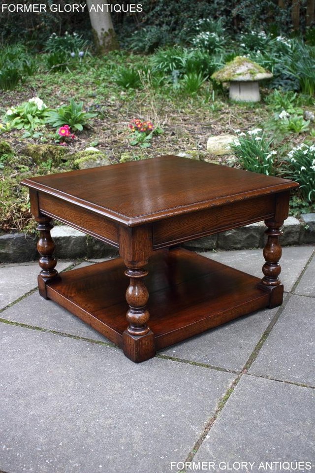 Image 22 of TITCHMARSH AND GOODWIN OAK SINGLE DRAWER COFFEE TABLE STAND