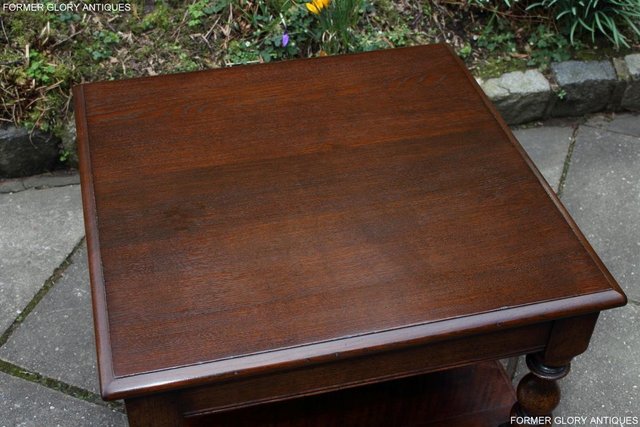 Image 25 of TITCHMARSH AND GOODWIN OAK SINGLE DRAWER COFFEE TABLE STAND