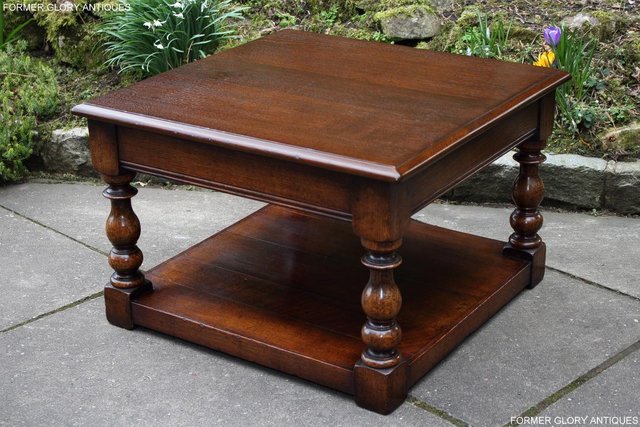 Image 30 of TITCHMARSH AND GOODWIN OAK SINGLE DRAWER COFFEE TABLE STAND
