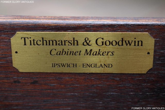 Image 37 of TITCHMARSH AND GOODWIN OAK SINGLE DRAWER COFFEE TABLE STAND