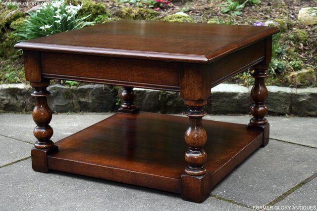 Image 42 of TITCHMARSH AND GOODWIN OAK SINGLE DRAWER COFFEE TABLE STAND