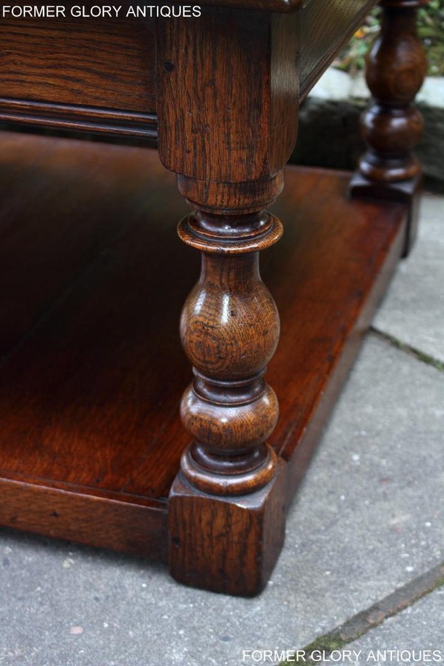 Image 45 of TITCHMARSH AND GOODWIN OAK SINGLE DRAWER COFFEE TABLE STAND