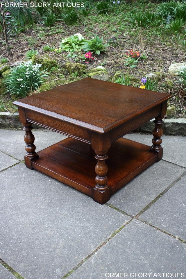 Image 48 of TITCHMARSH AND GOODWIN OAK SINGLE DRAWER COFFEE TABLE STAND
